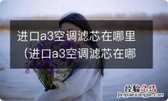 进口a3空调滤芯在哪里买 进口a3空调滤芯在哪里