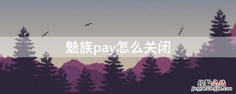 魅族pay怎么关闭