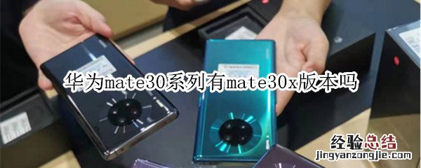 华为mate30系列有mate30x版本吗