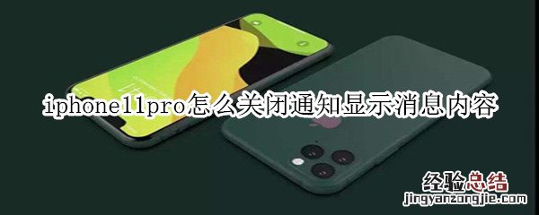 iphone11pro怎么关闭通知显示消息内容