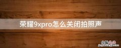 荣耀9xpro怎么关闭拍照声 荣耀9x怎么静音