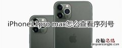 iPhone11pro max怎么查看序列号