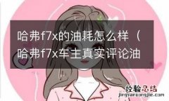 哈弗f7x车主真实评论油耗 哈弗f7x的油耗怎么样