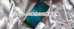 vivo nex3系统自动更新在哪