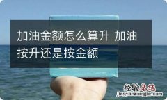 加油金额怎么算升 加油按升还是按金额