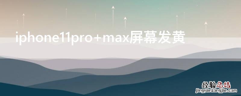 iPhone11pro max屏幕发黄