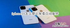 iphone11怎么禁止屏幕自动旋转