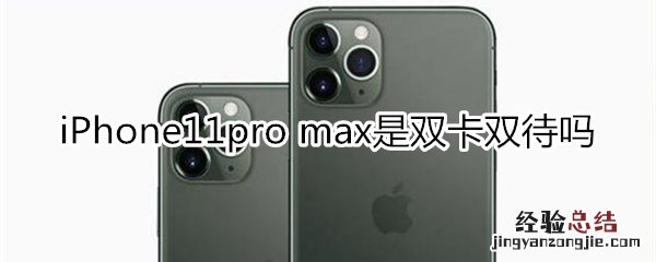 iPhone11pro max是双卡双待吗