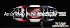 Apple Watch Series 5怎么恢复出厂设置