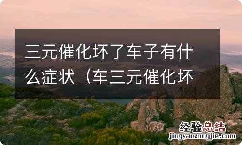 车三元催化坏了会怎样 三元催化坏了车子有什么症状