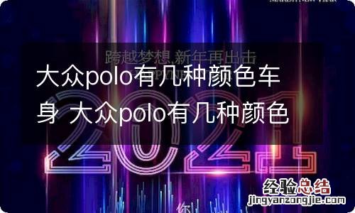 大众polo有几种颜色车身 大众polo有几种颜色车身的