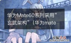 华为mate60概念机 华为Mate60系列采用“玄武架构”