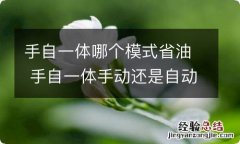 手自一体哪个模式省油 手自一体手动还是自动省油