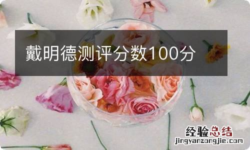 戴明德测评分数100分