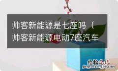 帅客新能源电动7座汽车 帅客新能源是七座吗