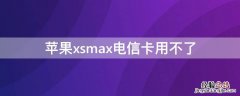 iPhonexsmax电信卡用不了