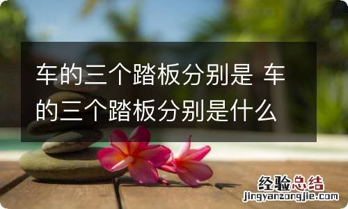 车的三个踏板分别是 车的三个踏板分别是什么和操纵杆