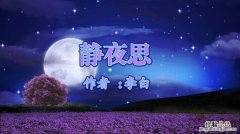 静夜思的思是什么意思