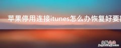 iPhone停用连接itunes怎么办恢复好要密码吗