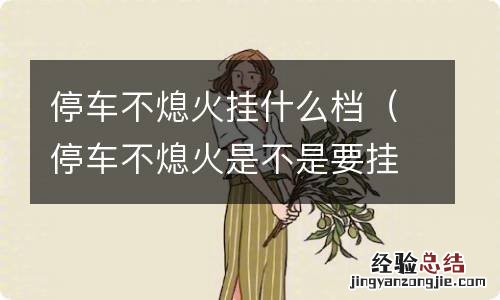 停车不熄火是不是要挂空挡 停车不熄火挂什么档