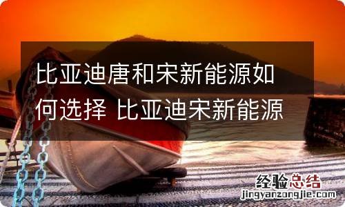 比亚迪唐和宋新能源如何选择 比亚迪宋新能源怎么样值得买吗