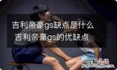 吉利帝豪gs缺点是什么 吉利帝豪gs的优缺点