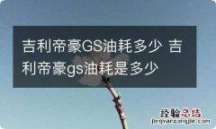 吉利帝豪GS油耗多少 吉利帝豪gs油耗是多少