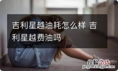 吉利星越油耗怎么样 吉利星越费油吗