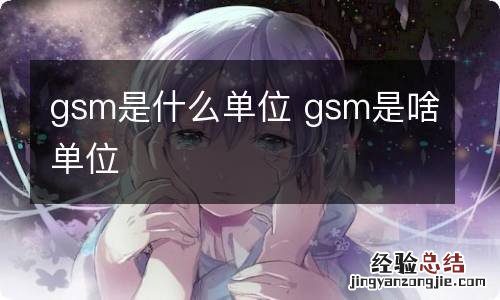 gsm是什么单位 gsm是啥单位