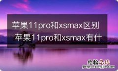 苹果11pro和xsmax区别 苹果11pro和xsmax有什么区别