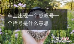 车上出现一个感叹号一个括号是什么意思