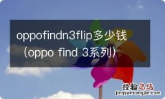 oppo find 3系列 oppofindn3flip多少钱