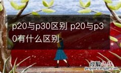 p20与p30区别 p20与p30有什么区别