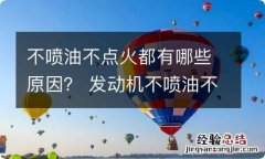 不喷油不点火都有哪些原因？ 发动机不喷油不点火