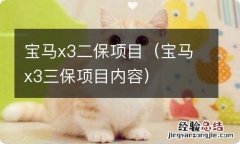 宝马x3三保项目内容 宝马x3二保项目