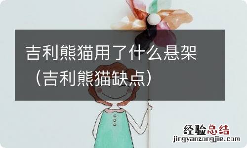 吉利熊猫缺点 吉利熊猫用了什么悬架