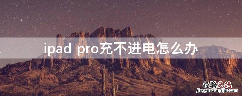 ipad pro充不进电怎么办