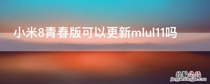 小米8青春版可以更新mlul11吗