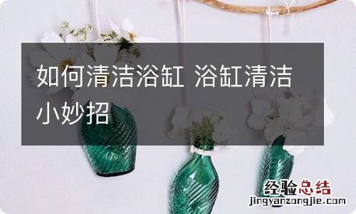 如何清洁浴缸 浴缸清洁小妙招