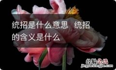 统招是什么意思统招的含义是什么