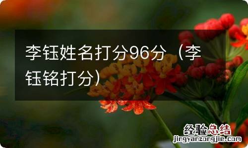 李钰铭打分 李钰姓名打分96分