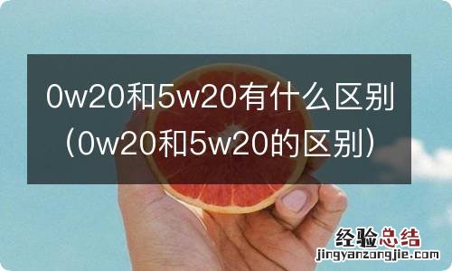 0w20和5w20的区别 0w20和5w20有什么区别