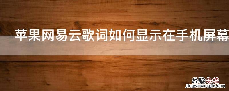 iPhone网易云歌词如何显示在手机屏幕上