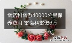 雷诺科雷傲40000公里保养费用 雷诺科雷傲6万公里保养