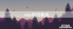 wps如何画线