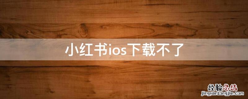 小红书ios下载不了