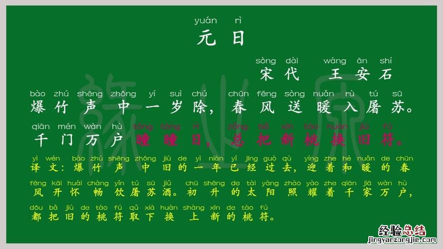 《元日》古诗的意思