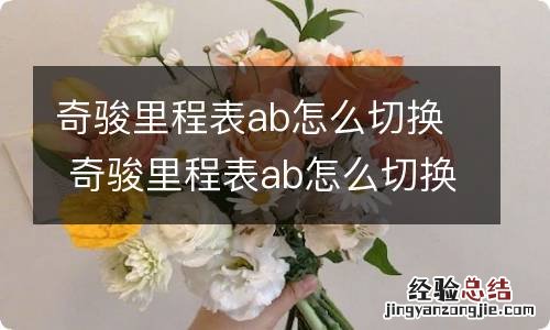 奇骏里程表ab怎么切换 奇骏里程表ab怎么切换教程