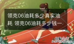 领克06油耗多少真实油耗 领克06油耗多少钱一公里