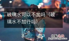 玻璃水不加行吗 玻璃水可以不加吗